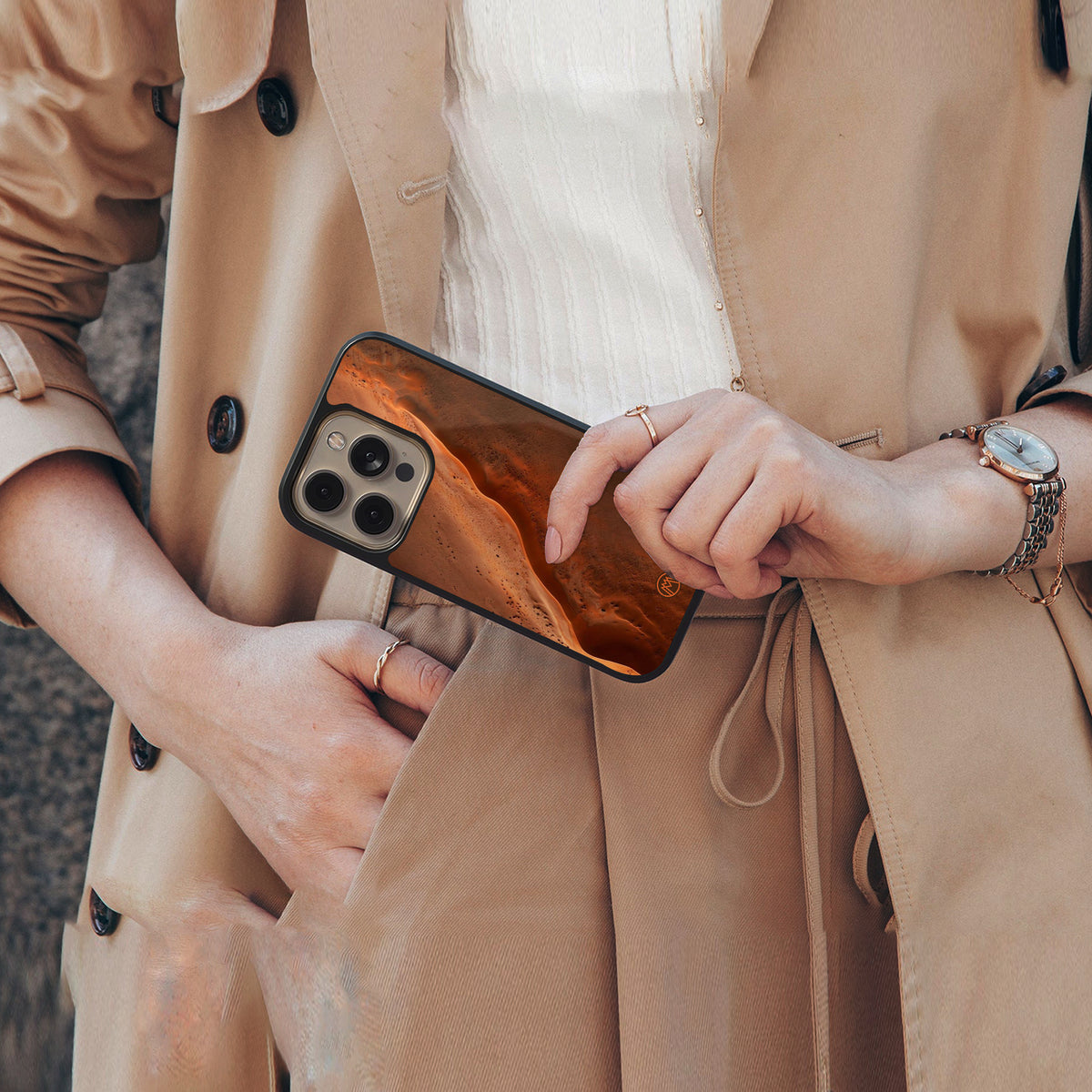 magical mars back phone cover | glass case for iphone 15 pro