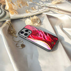 magical pink liquid marble back phone cover | glass case for samsung galaxy s24