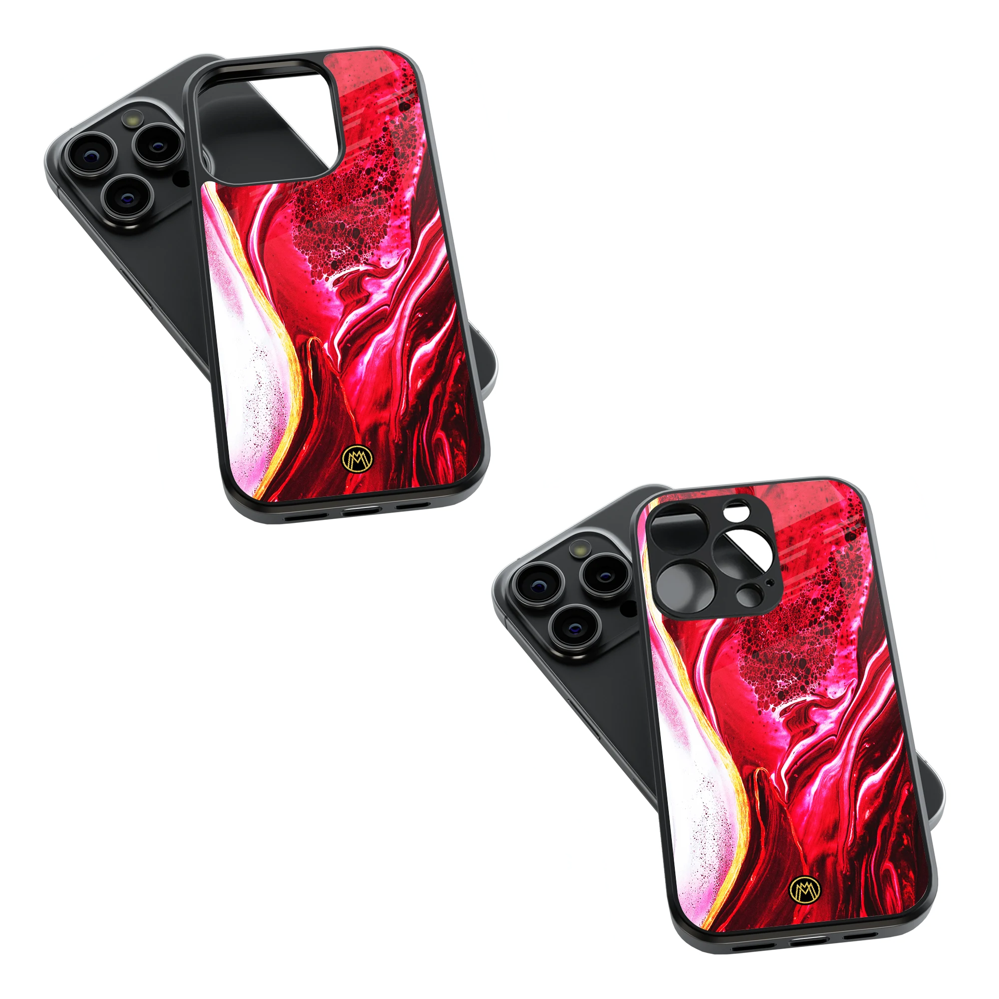 Trendy Glass Back Mobile Case for iPhone, Samsung, Redmi, OnePlus, Google Pixel, Motorola