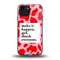 make it happen girl back phone cover | glass case for iphone 13 mini