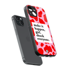 make it happen girl back phone cover | glass case for iphone 13 mini