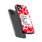 make it happen girl back phone cover | glass case for iphone 14 plus
