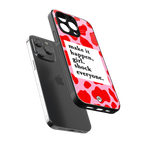 make it happen girl back phone cover | glass case for iphone 15 pro