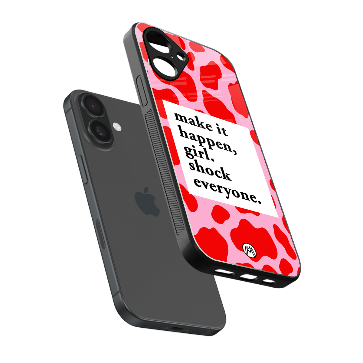 make it happen girl back phone cover | glass case for iphone 16