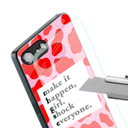 make it happen girl back phone cover | glass case for iphone 16e