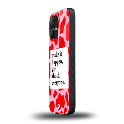 make it happen girl back phone cover | glass case for nothing phone 1