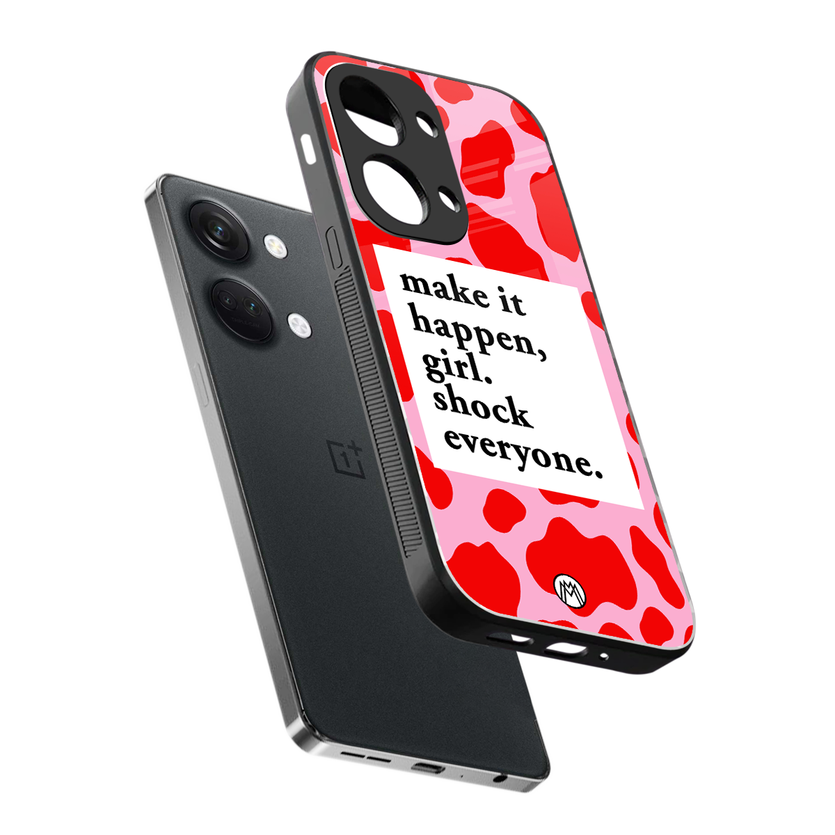make it happen girl back phone cover | glass case for oneplus nord 3