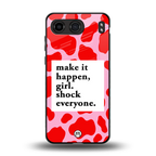 make it happen girl back phone cover | glass case for oneplus nord 4