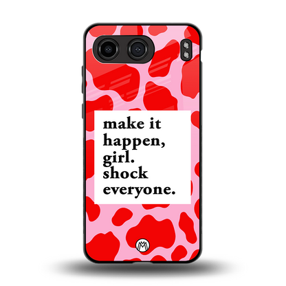 make it happen girl back phone cover | glass case for oneplus nord 4