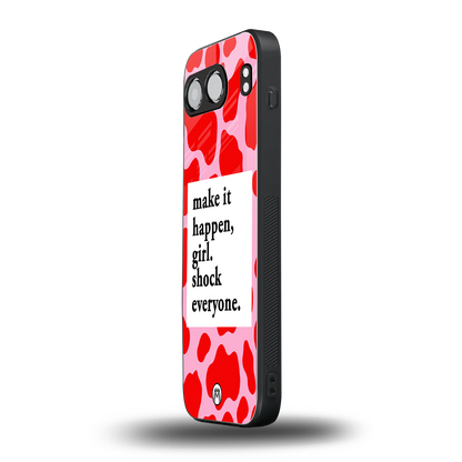 make it happen girl back phone cover | glass case for oneplus nord 4