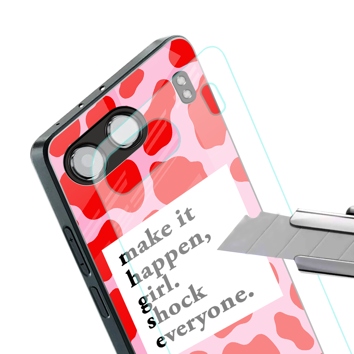 make it happen girl back phone cover | glass case for oneplus nord 4