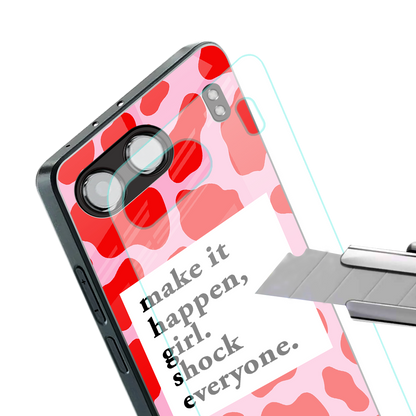 make it happen girl back phone cover | glass case for oneplus nord 4