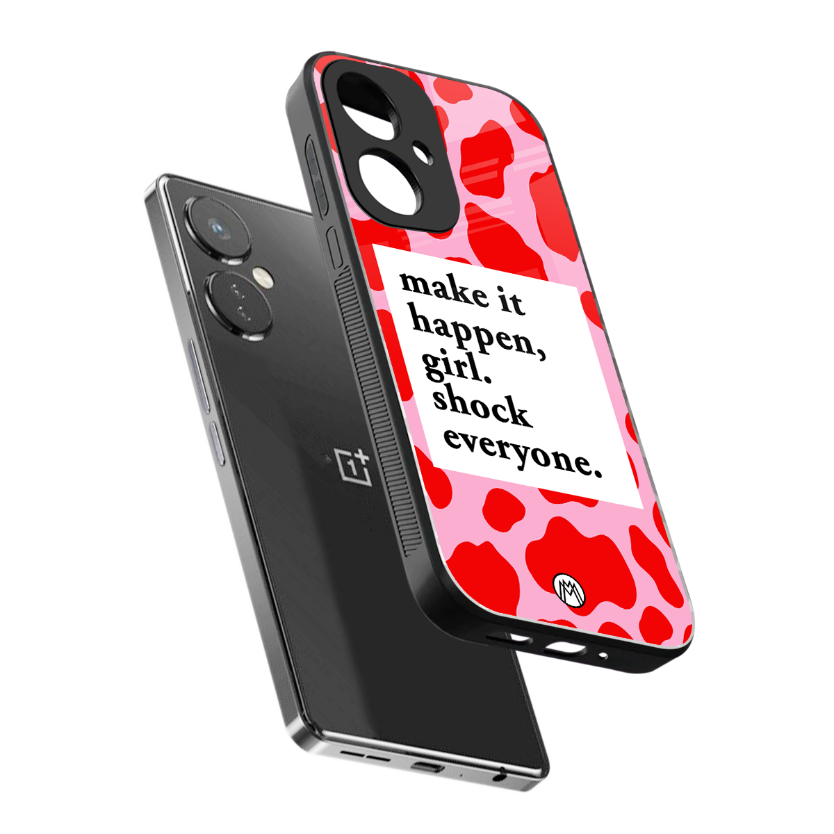 make it happen girl back phone cover | glass case for oneplus nord ce 3