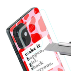 make it happen girl back phone cover | glass case for oneplus nord ce 3