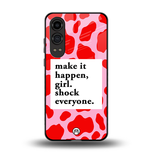 make it happen girl back phone cover | glass case for oneplus nord ce 4 lite