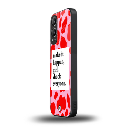 make it happen girl back phone cover | glass case for oneplus nord ce 4 lite