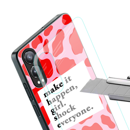 make it happen girl back phone cover | glass case for oneplus nord ce 4 lite