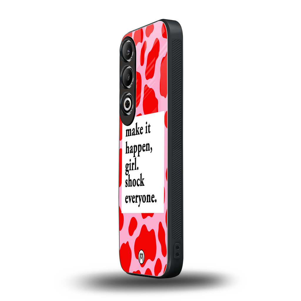 make it happen girl back phone cover | glass case for oneplus nord ce 4
