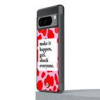 make it happen girl back phone cover | glass case for google pixel 8 pro