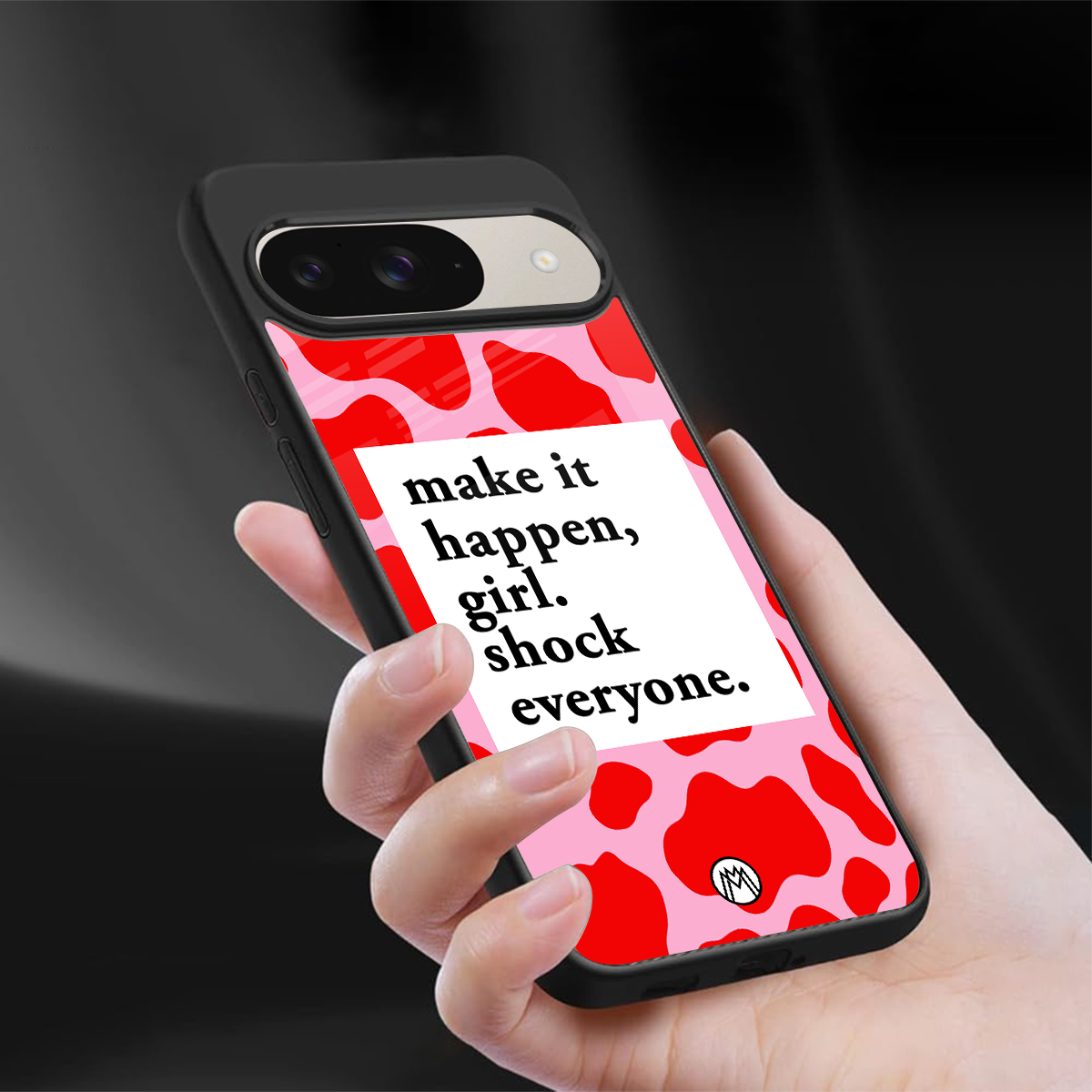 make it happen girl back phone cover | glass case for google pixel 9