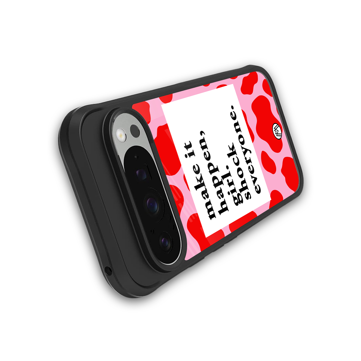 make it happen girl back phone cover | glass case for google pixel 9 pro
