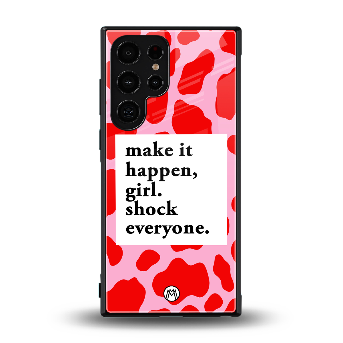 make it happen girl back phone cover | glass case for samsung galaxy s23 ultra