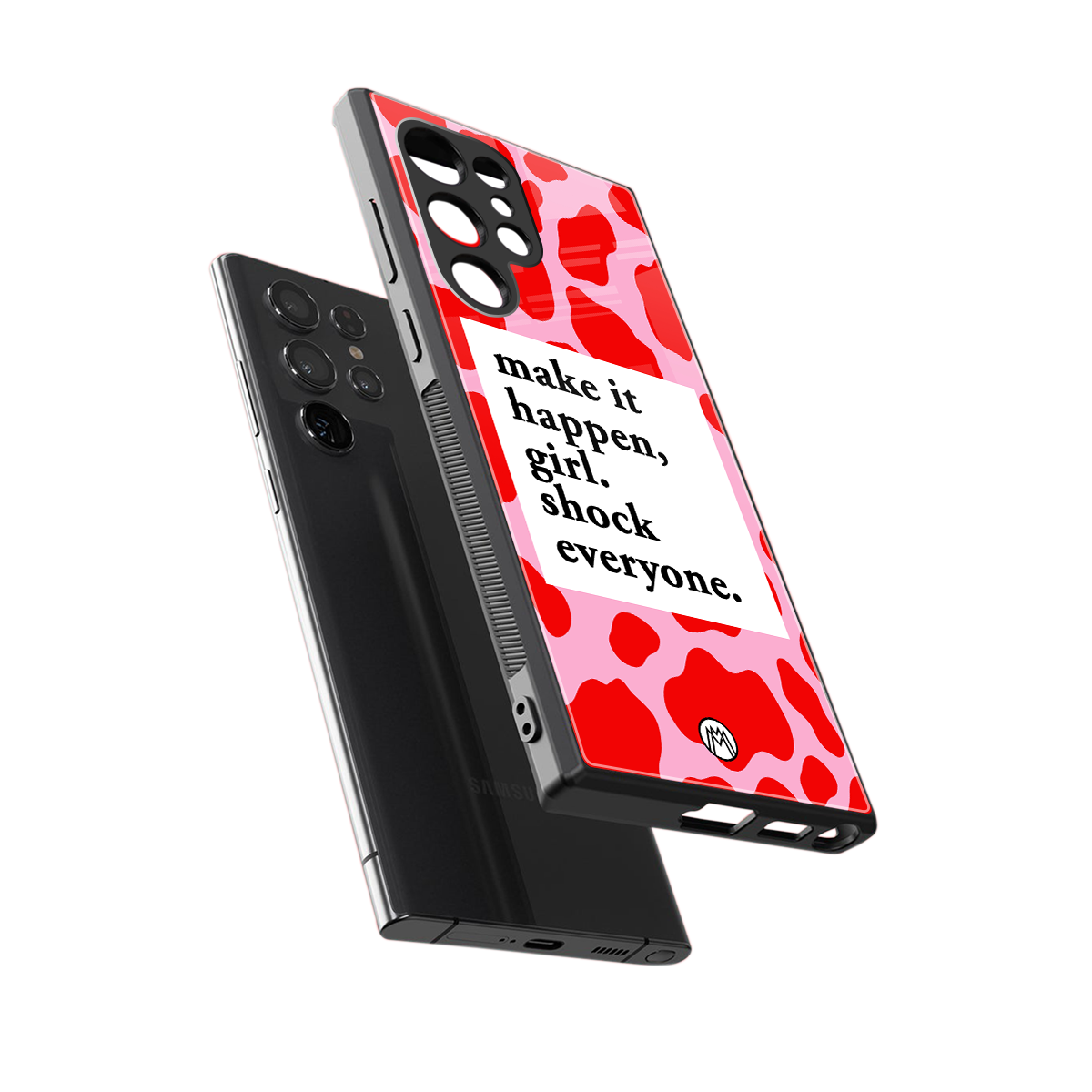 make it happen girl back phone cover | glass case for samsung galaxy s23 ultra