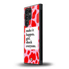 make it happen girl back phone cover | glass case for samsung galaxy s23 ultra