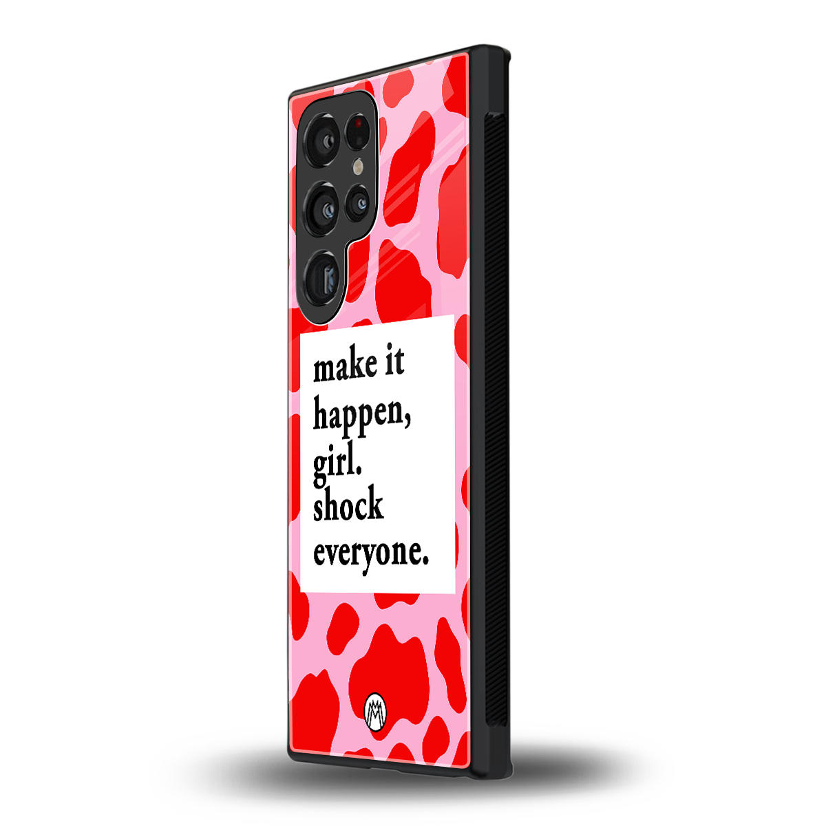 make it happen girl back phone cover | glass case for samsung galaxy s23 ultra