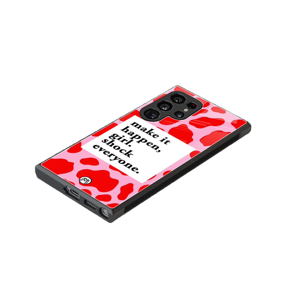 make it happen girl back phone cover | glass case for samsung galaxy s23 ultra