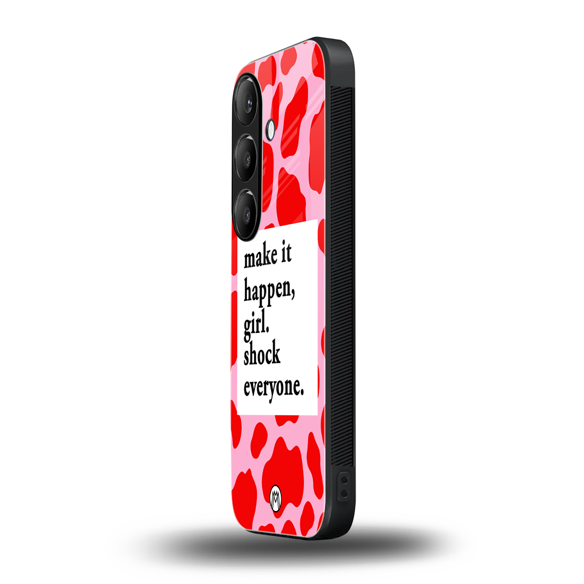 make it happen girl back phone cover | glass case for samsung galaxy s24 fe