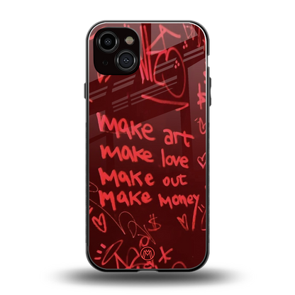 make magic back phone cover | glass case for iphone 15 plus