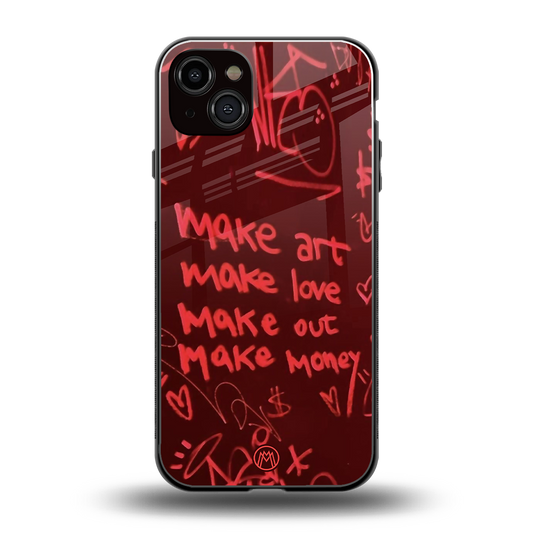 make magic back phone cover | glass case for iphone 15 plus