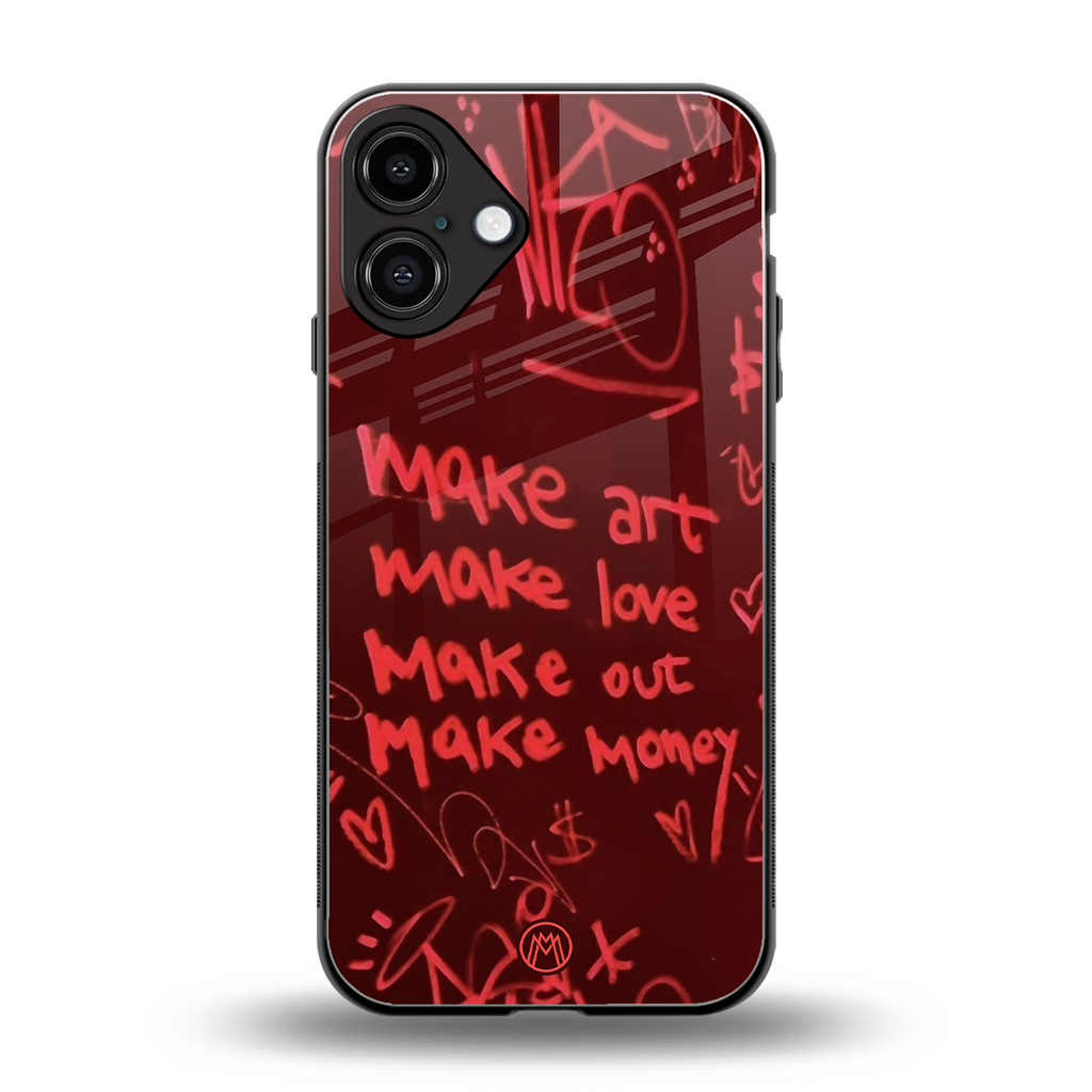 make magic back phone cover | glass case for iphone 16 plus