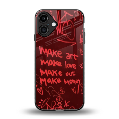 make magic back phone cover | glass case for iphone 16 plus