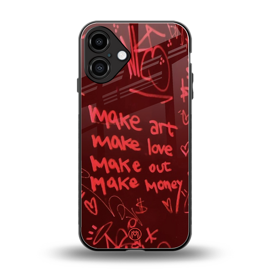 make magic back phone cover | glass case for iphone 16 plus