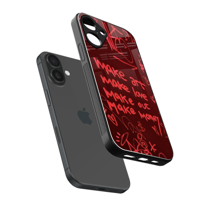 make magic back phone cover | glass case for iphone 16 plus
