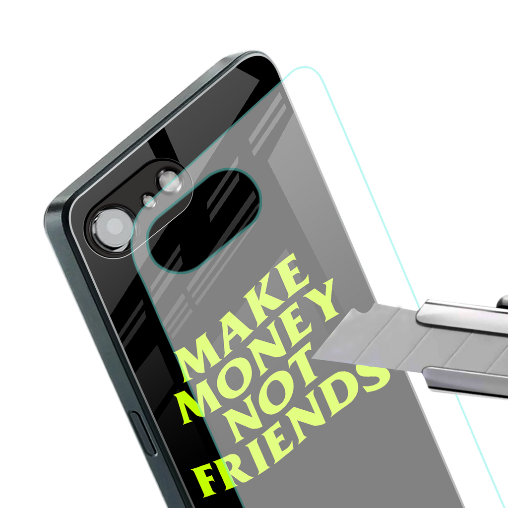 make money not friends back phone cover | glass case for iphone 16e