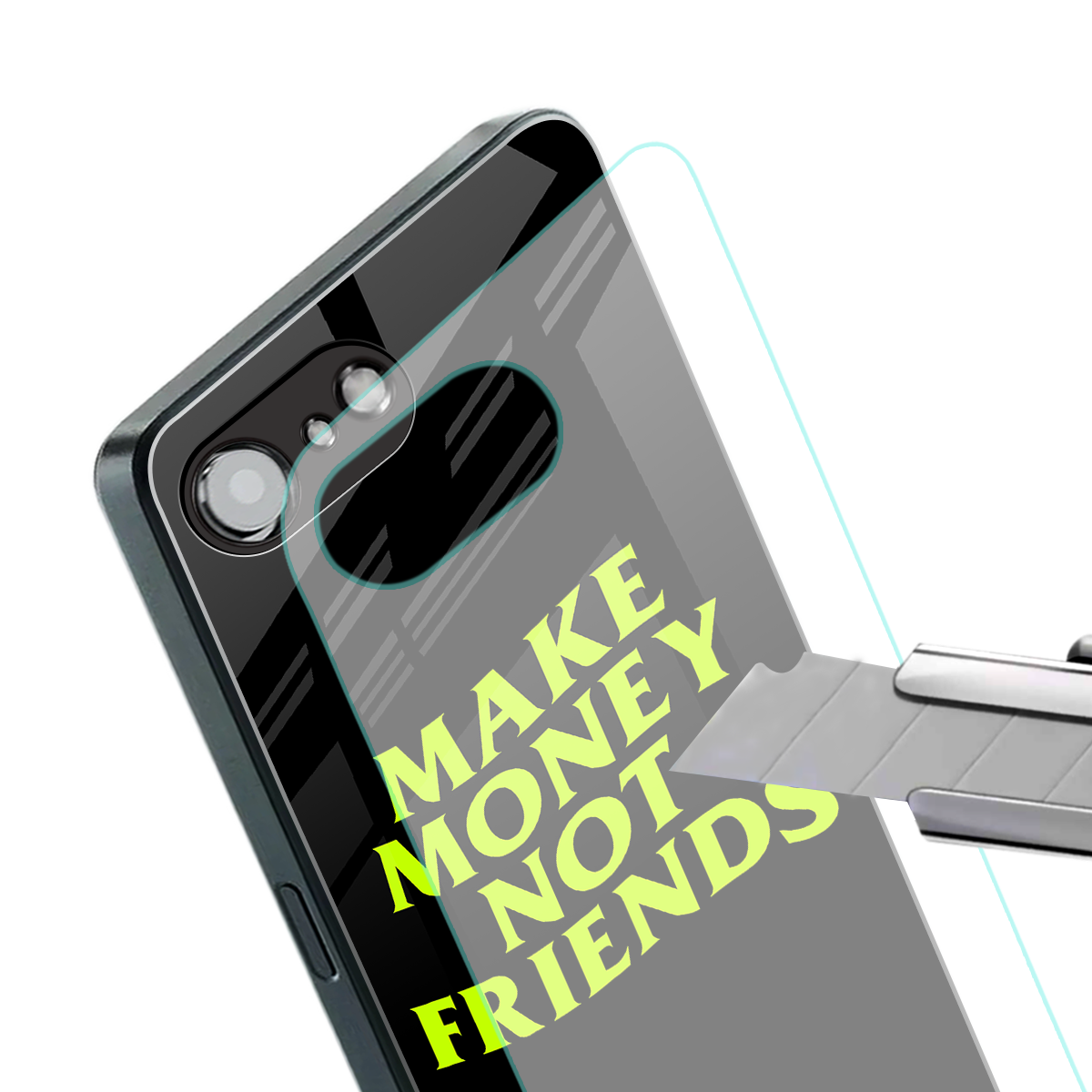 make money not friends back phone cover | glass case for iphone 16e
