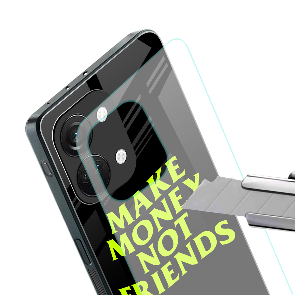 make money not friends back phone cover | glass case for oneplus nord 3