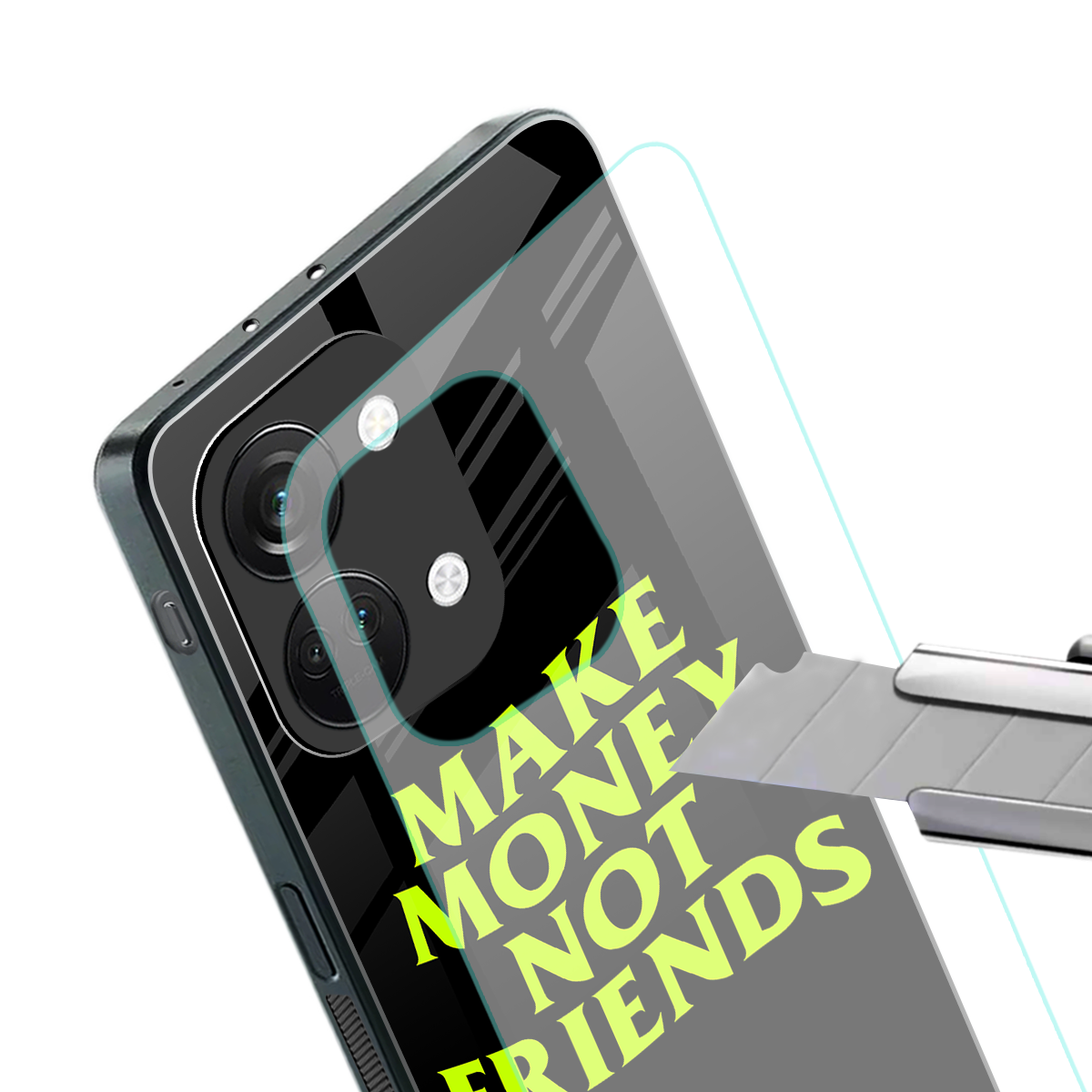 make money not friends back phone cover | glass case for oneplus nord 3