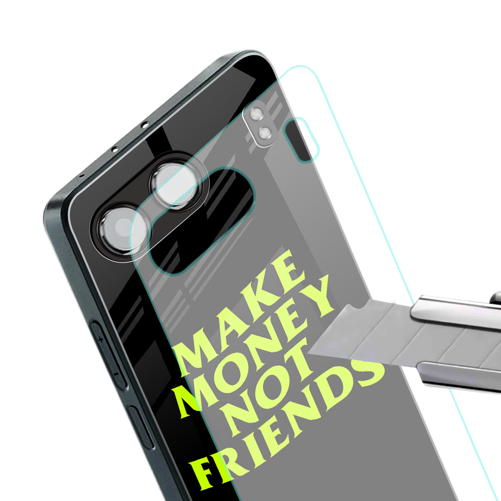 make money not friends back phone cover | glass case for oneplus nord 4