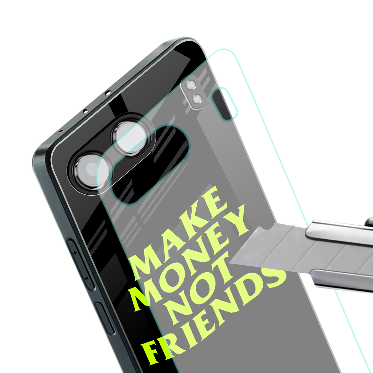 make money not friends back phone cover | glass case for oneplus nord 4
