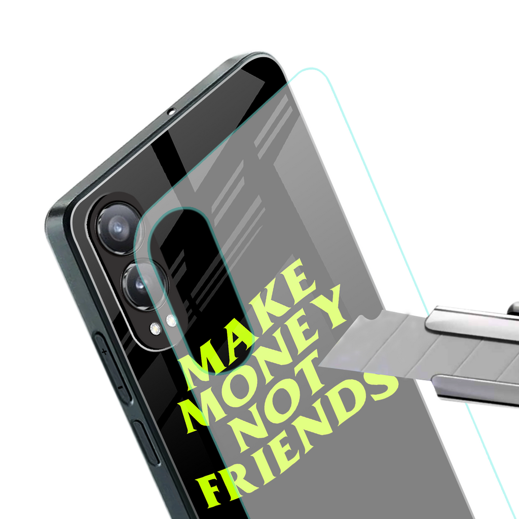 make money not friends back phone cover | glass case for oneplus nord ce 4 lite