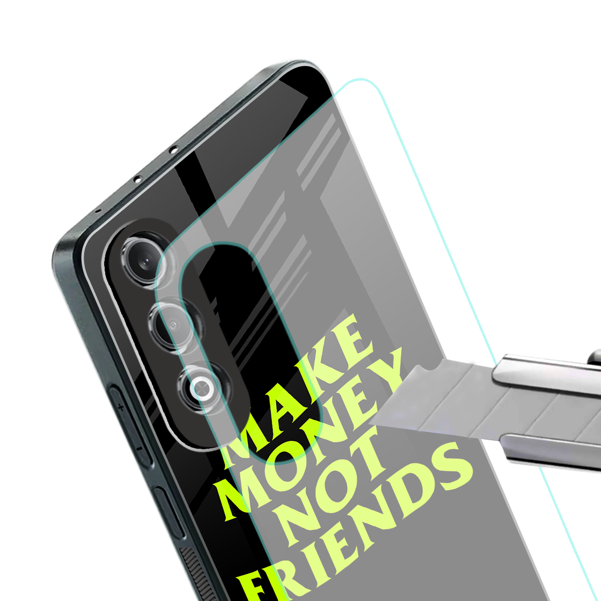 make money not friends back phone cover | glass case for oneplus nord ce 4