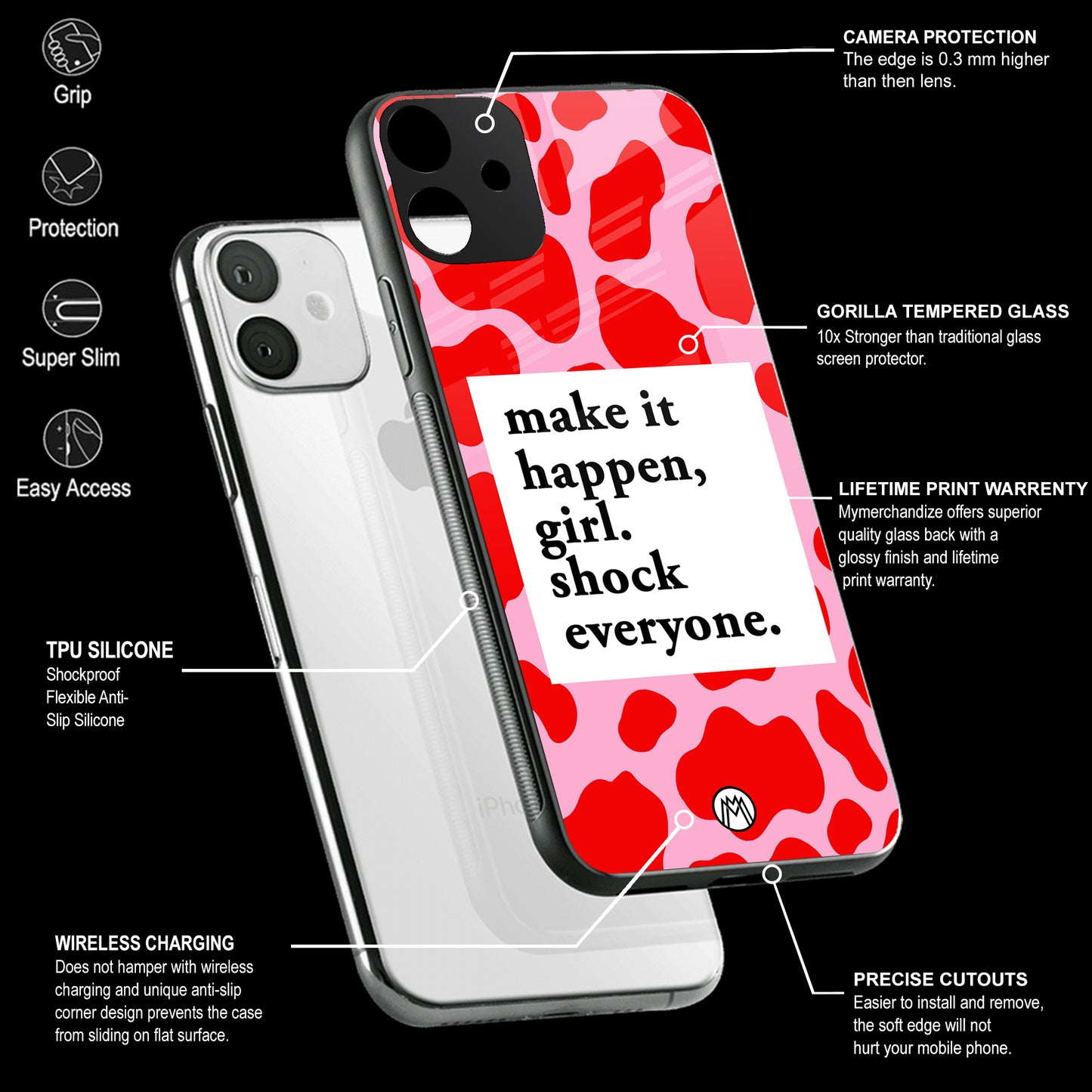 Mobile Phone Cover | Glass Back Case