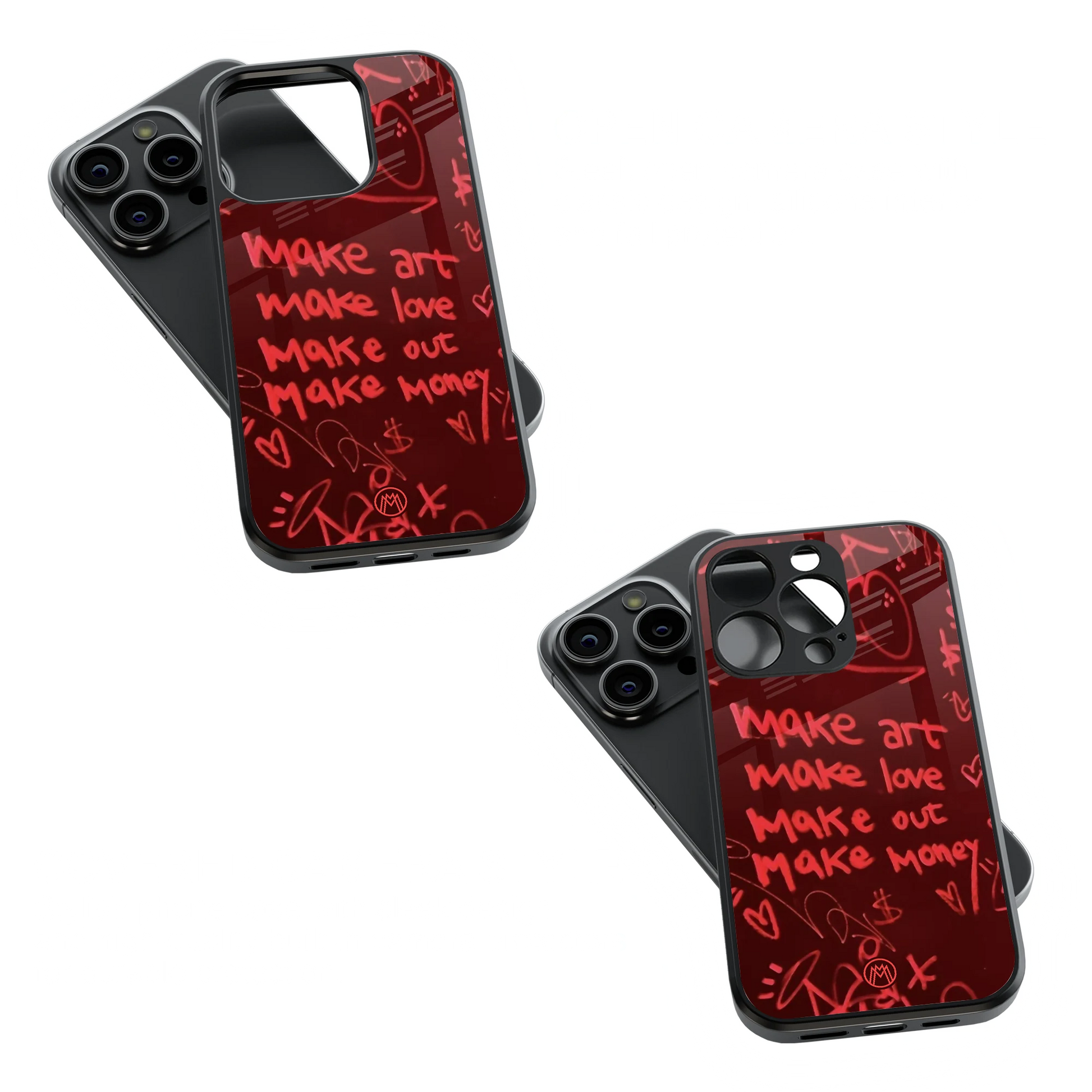 Trendy Glass Back Mobile Case for iPhone, Samsung, Redmi, OnePlus, Google Pixel, Motorola
