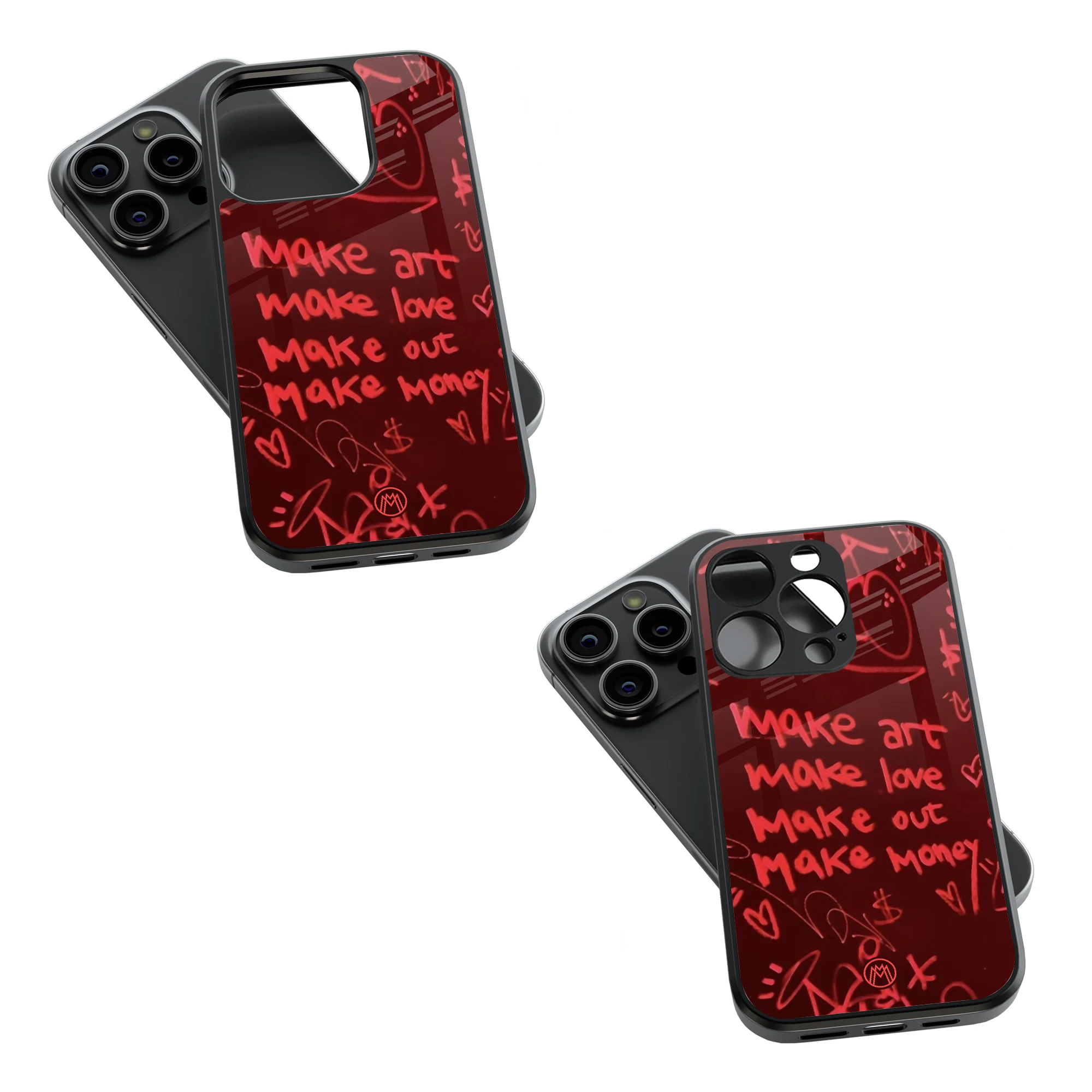 Trendy Glass Back Mobile Case for iPhone, Samsung, Redmi, OnePlus, Google Pixel, Motorola