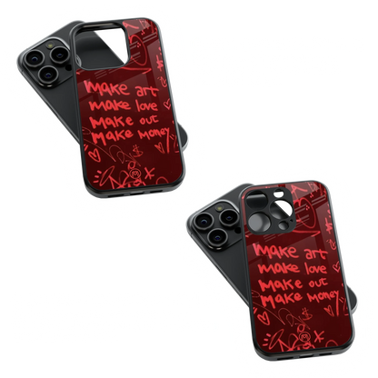 Trendy Glass Back Mobile Case for iPhone, Samsung, Redmi, OnePlus, Google Pixel, Motorola