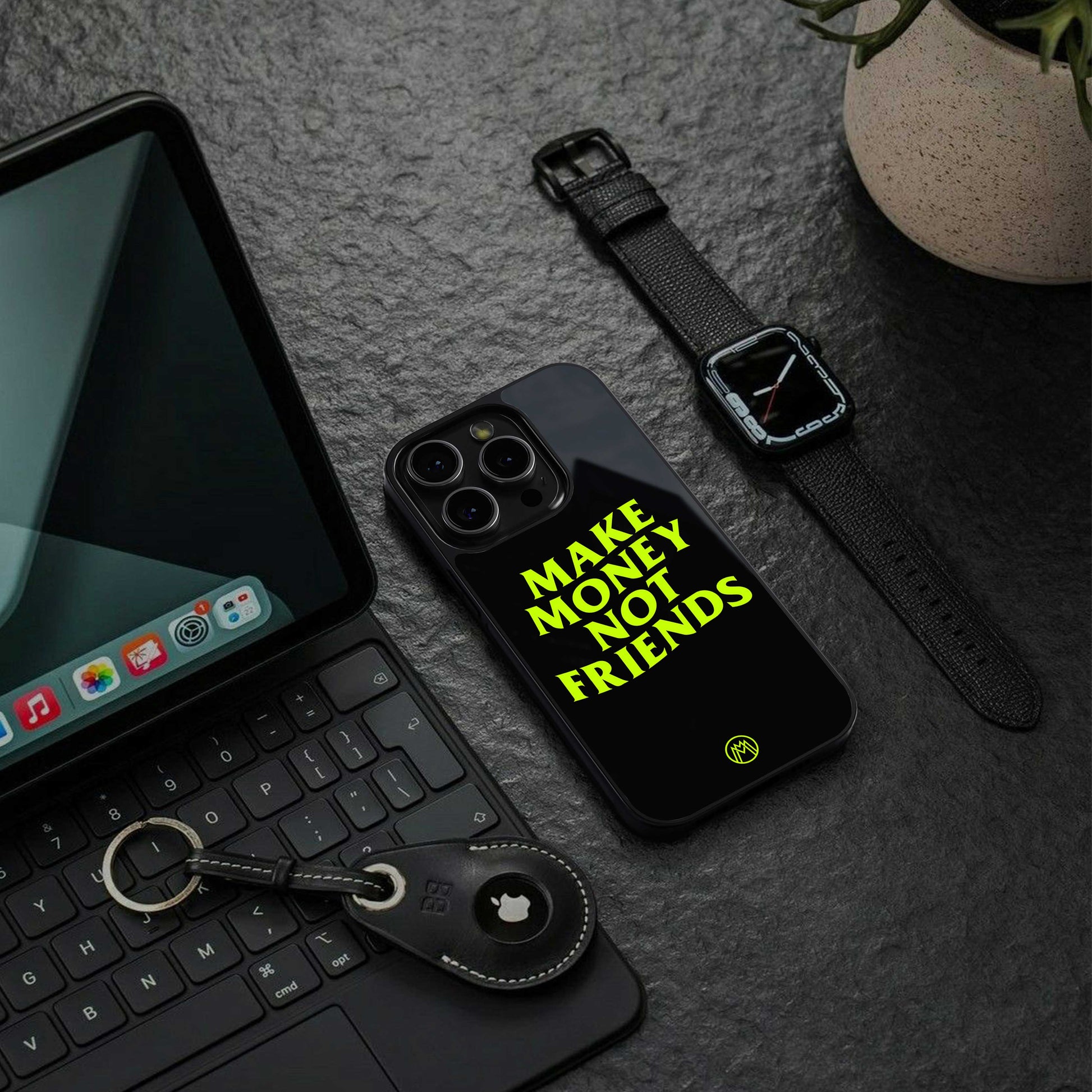 make money not friends back phone cover | glass case for iphone 13 pro max